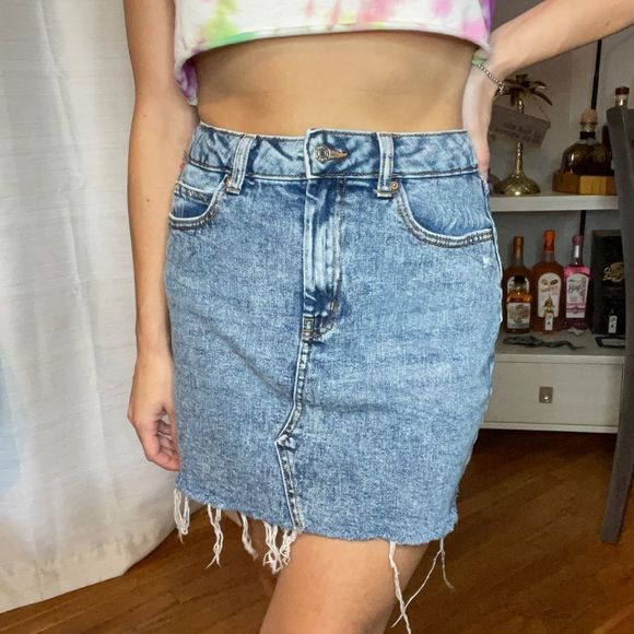 wild fable Dresses & Skirts - Wild Fable Acid Washed Mini Denim Skirt